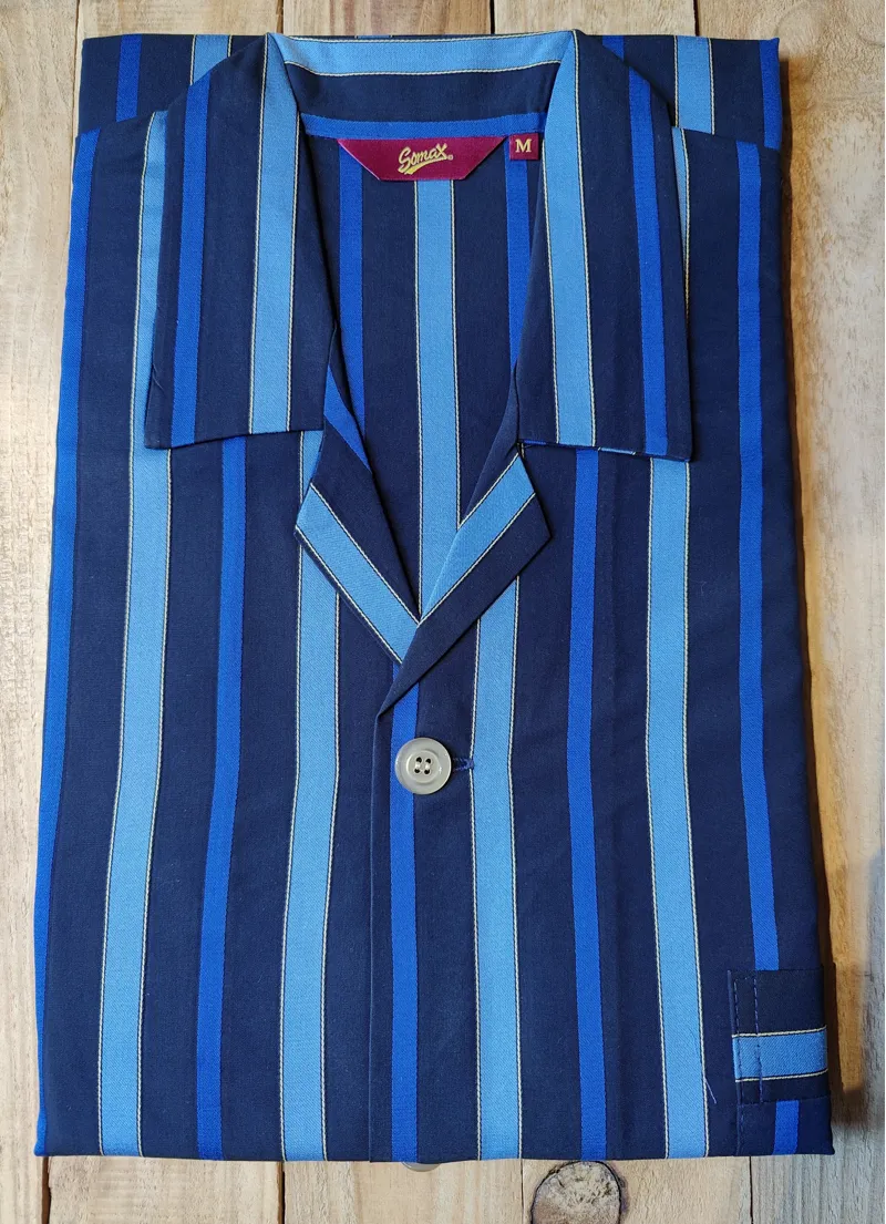 Somax Pyjamas Lightweight Elastic Waist Blue CJS28 